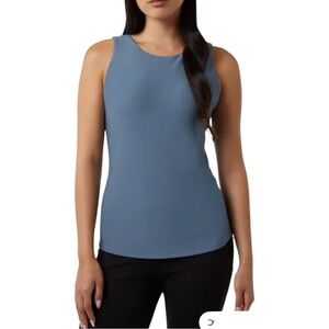 32 Degrees Cool NWT Women's Active Ribbed Blue Tank Bra Tank Top, Women’s Sz L